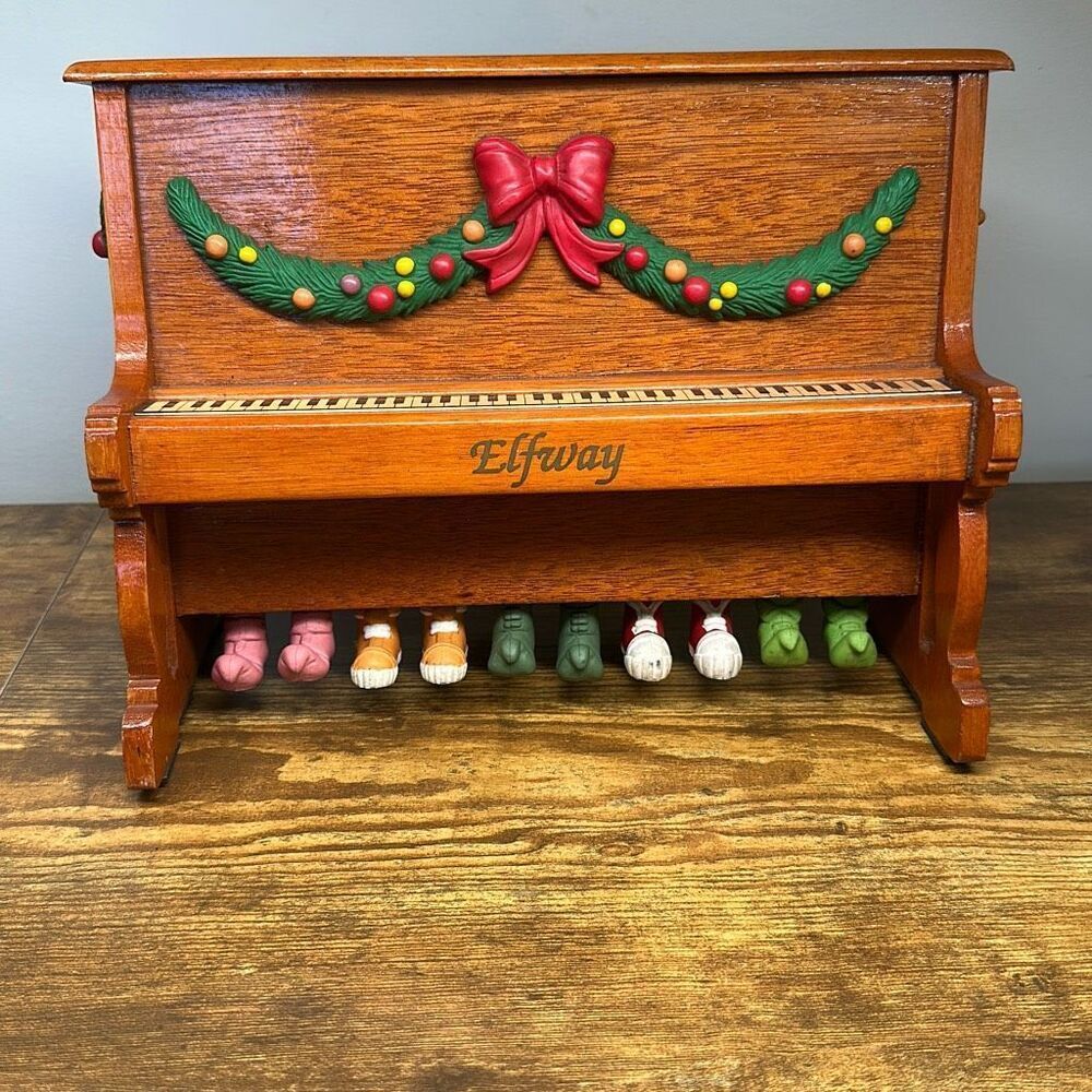 Santa’s Magic‎ Piano Elfway with Animated Musical Christmas Elf Feet Play Piano